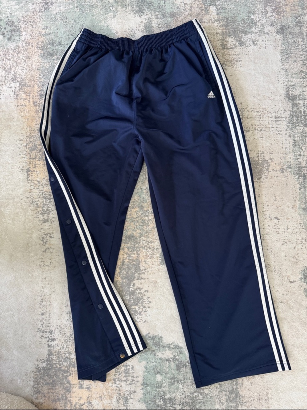 Adidas Y2K vintage Navy Tear-Away track pants